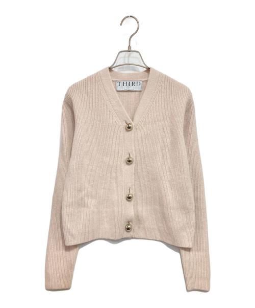 THIRD MAGAZINE（サードマガジン）THIRD MAGAZINE (サードマガジン) 22AW  リブ編みショートカーディガン ピンク サイズ:9の古着・服飾アイテム