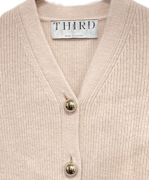 THIRD MAGAZINE（サードマガジン）THIRD MAGAZINE (サードマガジン) 22AW  リブ編みショートカーディガン ピンク サイズ:9の古着・服飾アイテム