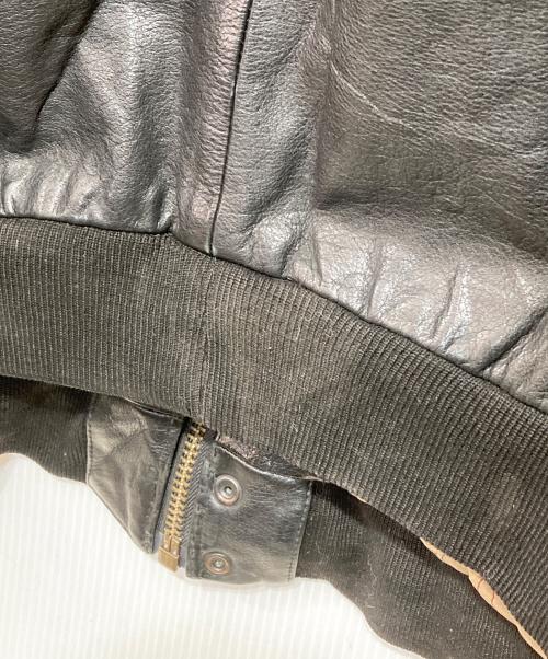 US ARMY Air Force（ユーエス アーミー エアフォース）US ARMY AIR FORCE (ユーエス アーミー エアフォース) TYPE A-2 ヴィンテージ フライトジャケット ブラック サイズ:2Xの古着・服飾アイテム