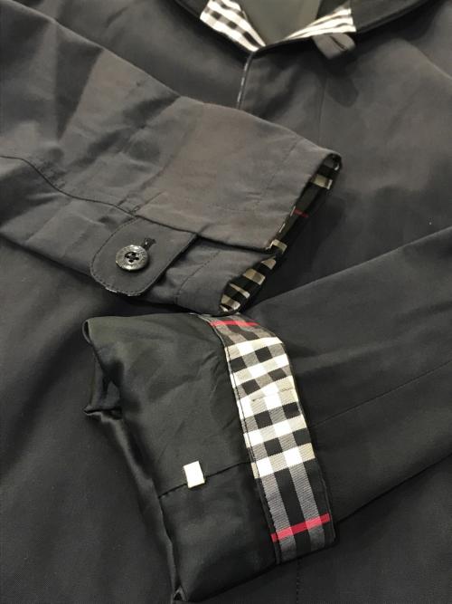 BURBERRY BLACK LABEL（バーバリーブラックレーベル）BURBERRY BLACK LABEL (バーバリーブラックレーベル) ショートステンカラーコート ブラック サイズ:Lの古着・服飾アイテム