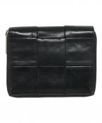 BOTTEGA VENETAボッテガベネタ）の古着「マキシイントレチャート ラウンドジップウォレット」｜ブラック