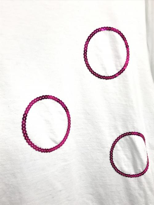 COMME des GARCONS COMME des GARCONS（コムデギャルソン コムデギャルソン）COMME des GARCONS COMME des GARCONS (コムデギャルソン コムデギャルソン) スパンコール装飾長袖カットソー ホワイト サイズ:Sの古着・服飾アイテム