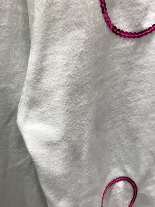 COMME des GARCONS COMME des GARCONS（コムデギャルソン コムデギャルソン）COMME des GARCONS COMME des GARCONS (コムデギャルソン コムデギャルソン) スパンコール装飾長袖カットソー ホワイト サイズ:Sの古着・服飾アイテム