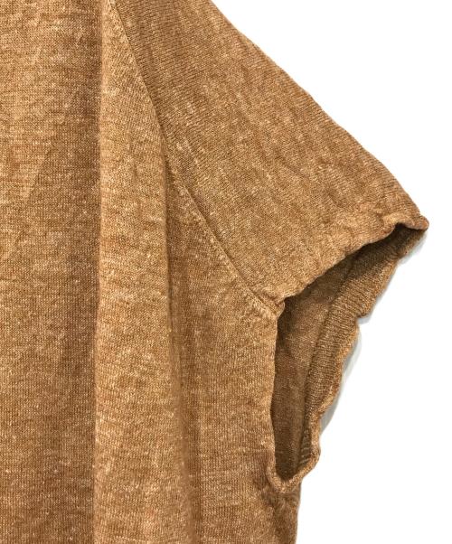 ARTS&SCIENCE（アーツアンドサイエンス）ARTS&SCIENCE (アーツアンドサイエンス) リネンコットンブレンドボートネックニット ブラウン サイズ:1の古着・服飾アイテム