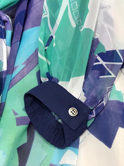 GRACE CLASS（グレースクラス）GRACE CLASS (グレースクラス) 24SS アールデコリゾートプリントワンピース ブルー サイズ:38の古着・服飾アイテム