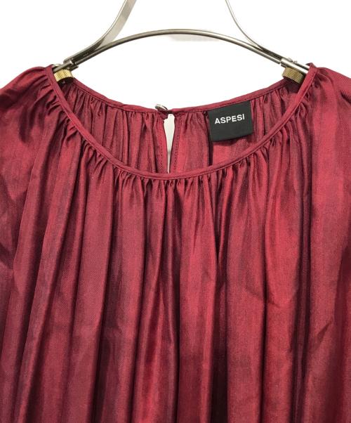 ASPESI（アスペジ）ASPESI (アスペジ) 総柄シルクドレス レッド×ブルー サイズ:Sの古着・服飾アイテム