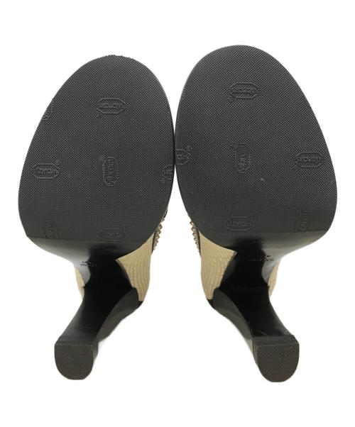 GUCCI（グッチ）GUCCI (グッチ) 1953コレクション ホースビット スタッズヒールシューズ ベージュ×ブラック サイズ:37の古着・服飾アイテム