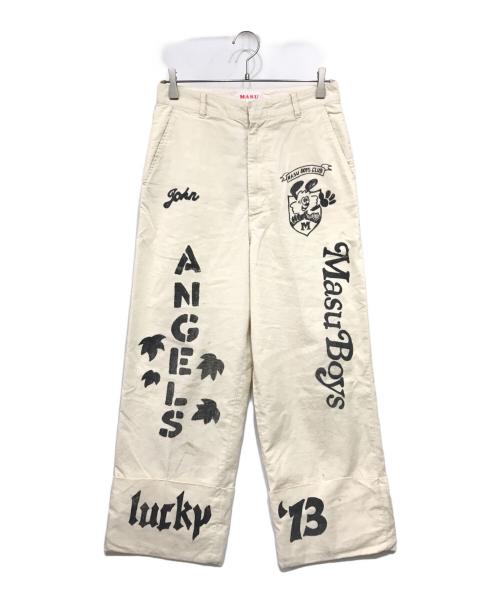 masu（エムエーエスユー）masu (エムエーエスユー) VERDY (ヴェルディ) M.B.C. MEMORIAL PANTS ベージュ サイズ:44の古着・服飾アイテム