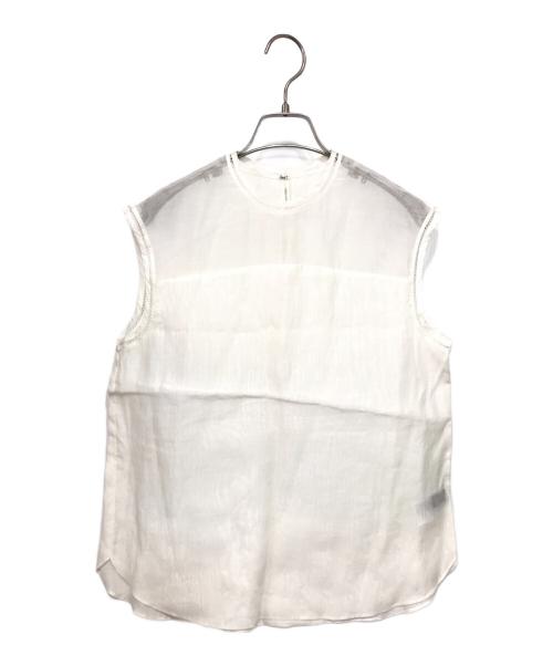 TOMORROW LAND（トゥモローランド）TOMORROW LAND (トゥモローランド) ノースリーブブラウス ホワイト サイズ:36の古着・服飾アイテム
