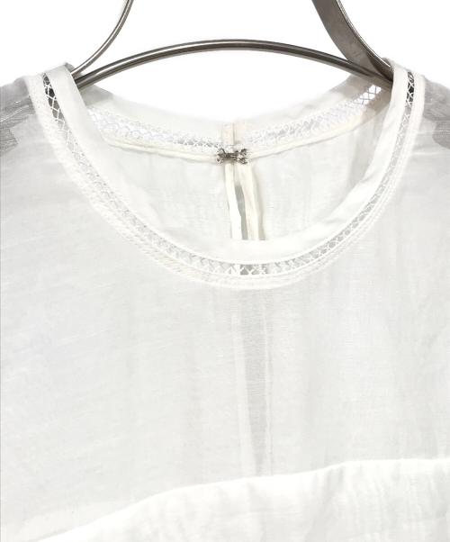 TOMORROW LAND（トゥモローランド）TOMORROW LAND (トゥモローランド) ノースリーブブラウス ホワイト サイズ:36の古着・服飾アイテム