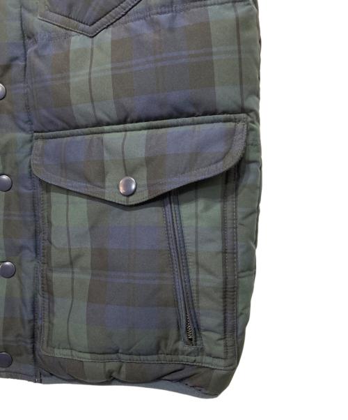 DIESEL（ディーゼル）DIESEL (ディーゼル) マルチポケットダウンベスト グリーン×ネイビー サイズ:Sの古着・服飾アイテム