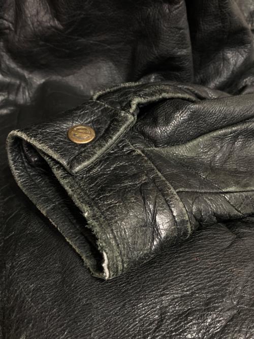USED（ユーズド）USED (ユーズド) 古着レザージャケット ブラック サイズ:Lの古着・服飾アイテム