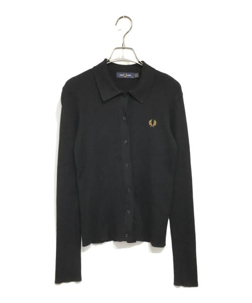 FRED PERRY（フレッドペリー）FRED PERRY (フレッドペリー) 別注リブニットポロシャツ ブラック サイズ:36の古着・服飾アイテム