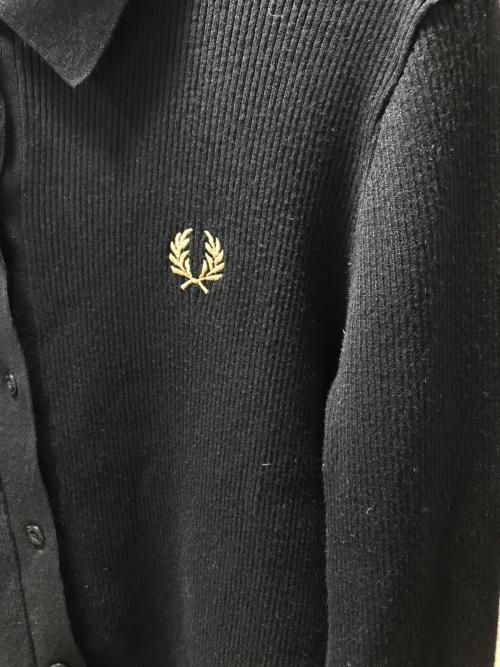 FRED PERRY（フレッドペリー）FRED PERRY (フレッドペリー) 別注リブニットポロシャツ ブラック サイズ:36の古着・服飾アイテム