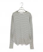 L'appartementアパルトモン）の古着「BORDER RIB LONGSLEEVE T-SHIRT」｜ホワイト×ブラック