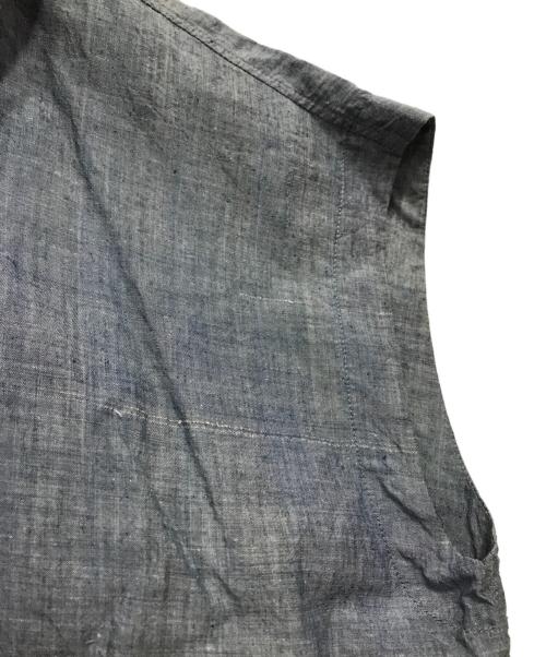 45R（フォーティファイブ・アール）45R (フォーティファイブ・アール) 藍ダンガリーインドカディのプリーツフリルMキャミ インディゴ サイズ:00の古着・服飾アイテム