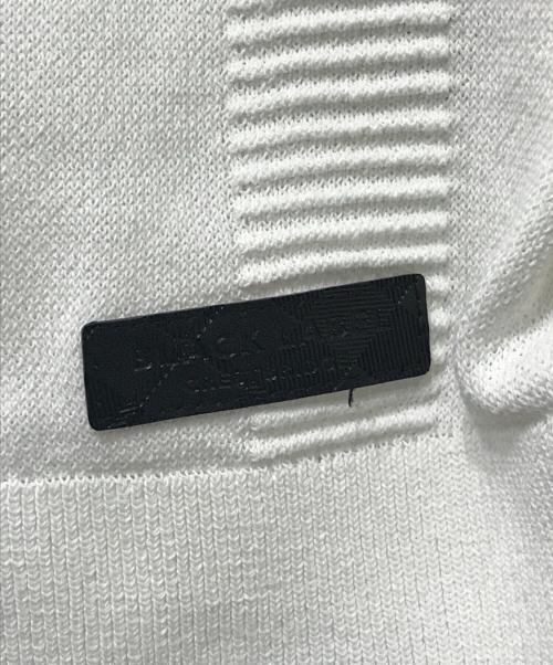 BLACK LABEL CRESTBRIDGE（ブラックレーベル クレストブリッジ）BLACK LABEL CRESTBRIDGE (ブラックレーベル クレストブリッジ) ハイゲージシャドーチェックニットポロシャツ ホワイト サイズ:Lの古着・服飾アイテム