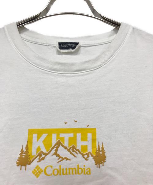 KITH（キス）KITH (キス) Columbia (コロンビア) Kith for Columbia Classic Logo T ホワイト サイズ:Lの古着・服飾アイテム