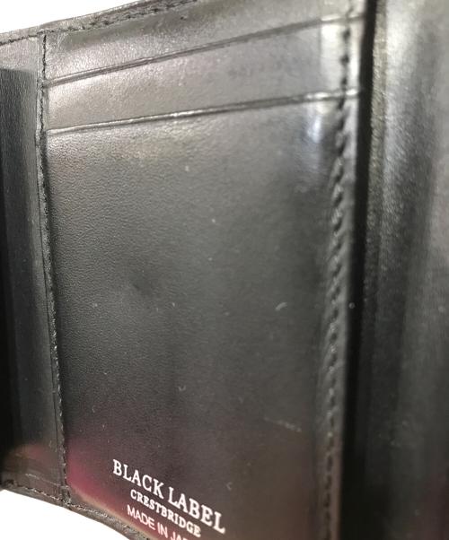 BLACK LABEL CRESTBRIDGE（ブラックレーベル クレストブリッジ）BLACK LABEL CRESTBRIDGE (ブラックレーベル クレストブリッジ) 3つ折り財布 ブラック×レッドの古着・服飾アイテム