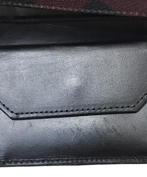 BLACK LABEL CRESTBRIDGE（ブラックレーベル クレストブリッジ）BLACK LABEL CRESTBRIDGE (ブラックレーベル クレストブリッジ) 3つ折り財布 ブラック×レッドの古着・服飾アイテム