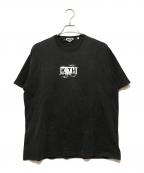 KITHキス）の古着「Cowgirl Classic Logo Vintage Tee」｜チャコールグレー