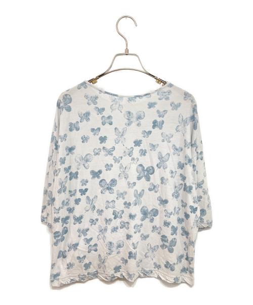 mina perhonen（ミナ ペルホネン）mina perhonen (ミナ ペルホネン) memoriaプリントTシャツ ブルー サイズ:38の古着・服飾アイテム