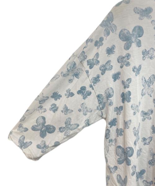 mina perhonen（ミナ ペルホネン）mina perhonen (ミナ ペルホネン) memoriaプリントTシャツ ブルー サイズ:38の古着・服飾アイテム