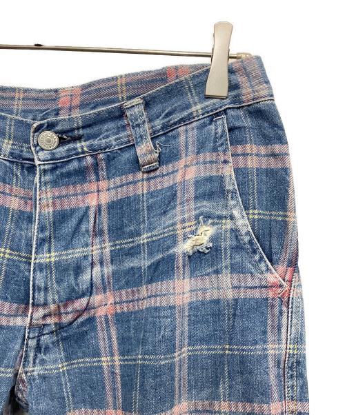 Hysteric Glamour（ヒステリックグラマー）Hysteric Glamour (ヒステリックグラマー) オールドチェックデニムカーゴパンツ ブルー サイズ:FREEの古着・服飾アイテム