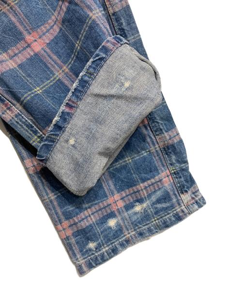 Hysteric Glamour（ヒステリックグラマー）Hysteric Glamour (ヒステリックグラマー) オールドチェックデニムカーゴパンツ ブルー サイズ:FREEの古着・服飾アイテム