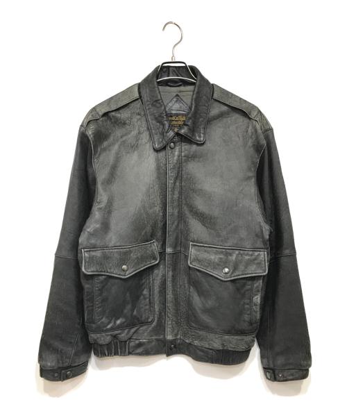 Eddie Bauer（エディーバウアー）Eddie Bauer (エディーバウアー) 黒タグ  レザージャケット ブラック サイズ:Sの古着・服飾アイテム