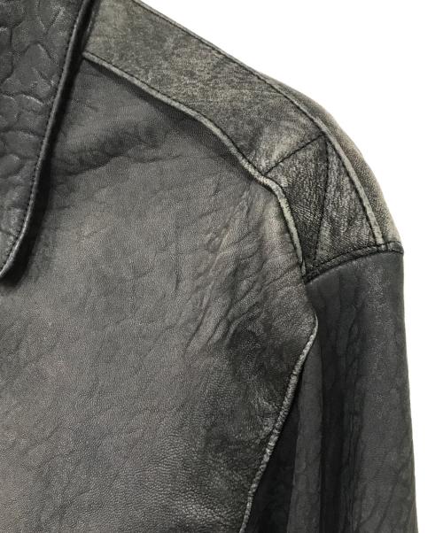 Eddie Bauer（エディーバウアー）Eddie Bauer (エディーバウアー) 黒タグ  レザージャケット ブラック サイズ:Sの古着・服飾アイテム