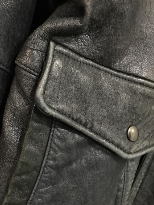 Eddie Bauer（エディーバウアー）Eddie Bauer (エディーバウアー) 黒タグ  レザージャケット ブラック サイズ:Sの古着・服飾アイテム