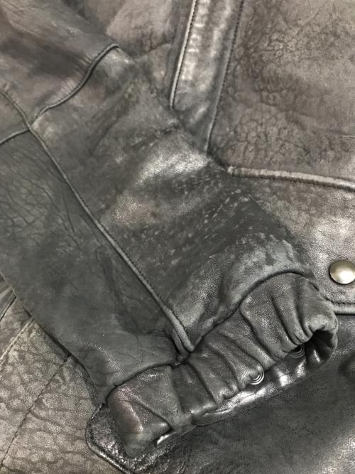 Eddie Bauer（エディーバウアー）Eddie Bauer (エディーバウアー) 黒タグ  レザージャケット ブラック サイズ:Sの古着・服飾アイテム