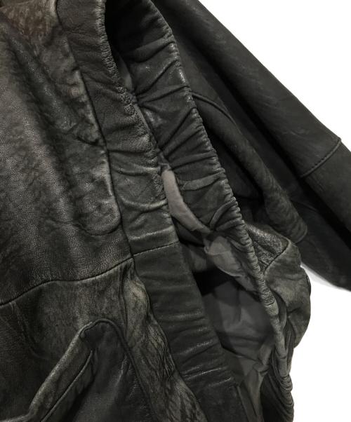 Eddie Bauer（エディーバウアー）Eddie Bauer (エディーバウアー) 黒タグ  レザージャケット ブラック サイズ:Sの古着・服飾アイテム