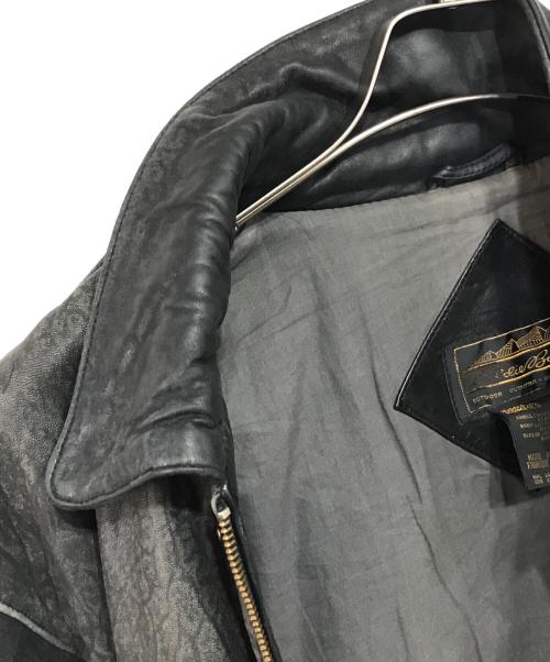Eddie Bauer（エディーバウアー）Eddie Bauer (エディーバウアー) 黒タグ  レザージャケット ブラック サイズ:Sの古着・服飾アイテム