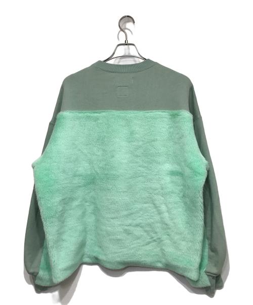 FACETASM（ファセッタズム）FACETASM (ファセッタズム) FAUX FUR SWEAT  切替スウェット ブルー サイズ:3の古着・服飾アイテム