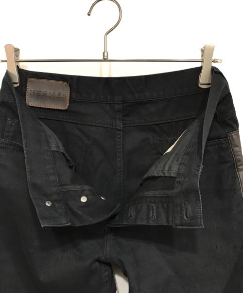 HERMES（エルメス）HERMES (エルメス) セリエボタンフライパンツ ブラック サイズ:40の古着・服飾アイテム