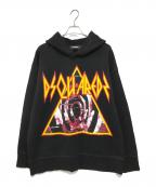 DSQUARED2ディースクエアード）の古着「DEF LEPPARD HOODIE」｜ブラック