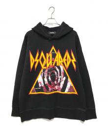 DSQUARED2（ディースクエアード）の古着「DEF LEPPARD HOODIE」｜ブラック