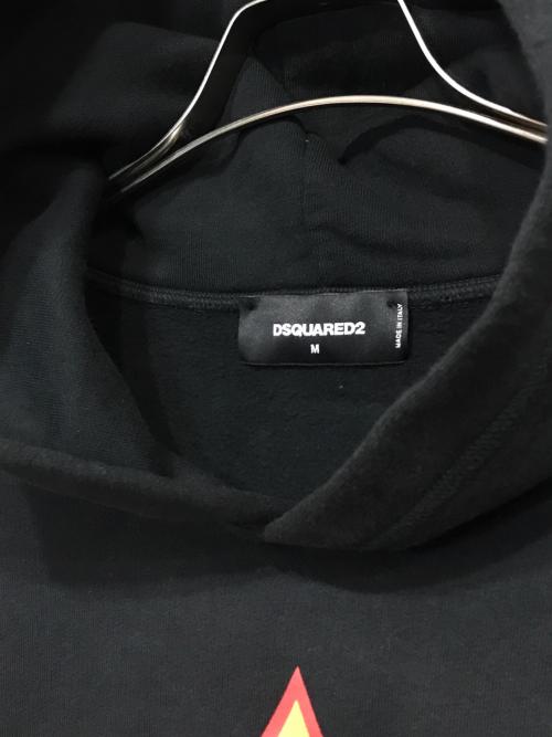 DSQUARED2（ディースクエアード）DSQUARED2 (ディースクエアード) DEF LEPPARD HOODIE ブラック サイズ:Mの古着・服飾アイテム