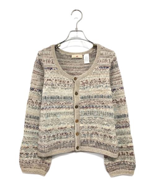 45R（フォーティファイブ・アール）45R (フォーティファイブ・アール) アルパカ混ニットカーディガン ベージュ サイズ:2の古着・服飾アイテム
