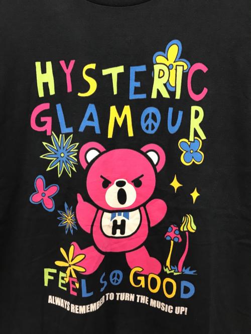 Hysteric Glamour（ヒステリックグラマー）Hysteric Glamour (ヒステリックグラマー) BEAR SOUL ベア オーバー サイズ Tシャツ ブラック サイズ:FREEの古着・服飾アイテム