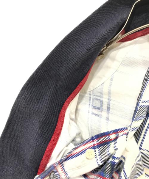 CHAPS RALPH LAUREN（チャップス ラルフローレン）CHAPS RALPH LAUREN (チャップス ラルフローレン) クロップドチェックポロシャツ ホワイト×ネイビー サイズ:Lの古着・服飾アイテム