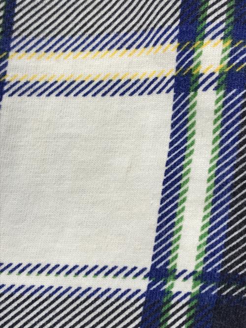 CHAPS RALPH LAUREN（チャップス ラルフローレン）CHAPS RALPH LAUREN (チャップス ラルフローレン) クロップドチェックポロシャツ ホワイト×ネイビー サイズ:Lの古着・服飾アイテム