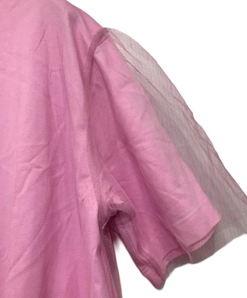 MSGM（エムエスジーエム）MSGM (エムエスジーエム) クルーネック チュールワンピース ピンク サイズ:Sの古着・服飾アイテム