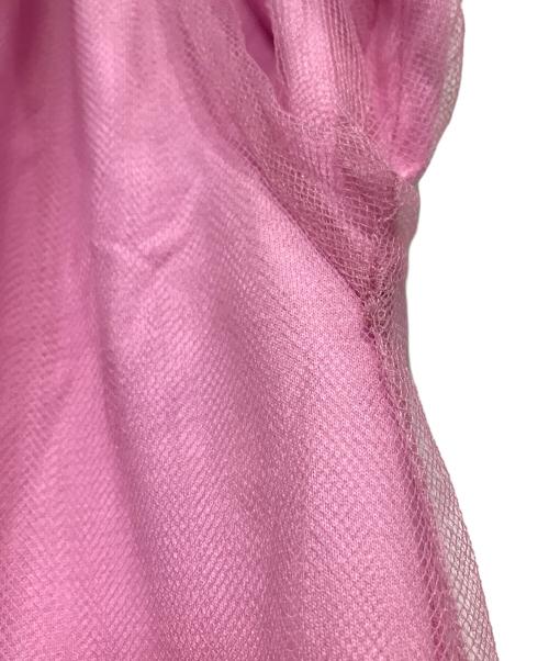 MSGM（エムエスジーエム）MSGM (エムエスジーエム) クルーネック チュールワンピース ピンク サイズ:Sの古着・服飾アイテム