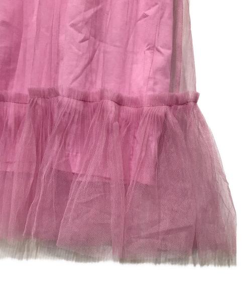 MSGM（エムエスジーエム）MSGM (エムエスジーエム) クルーネック チュールワンピース ピンク サイズ:Sの古着・服飾アイテム