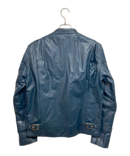 RHENIUM（レニウム）RHENIUM (レニウム) RHENIUM レザージャケット ブルー サイズ:40の古着・服飾アイテム