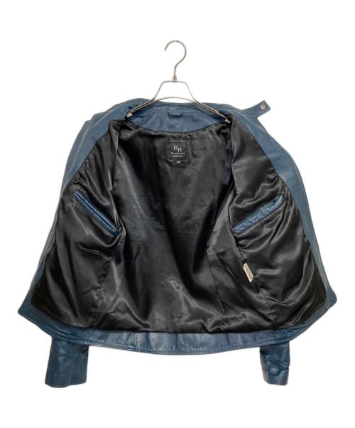 RHENIUM（レニウム）RHENIUM (レニウム) RHENIUM レザージャケット ブルー サイズ:40の古着・服飾アイテム