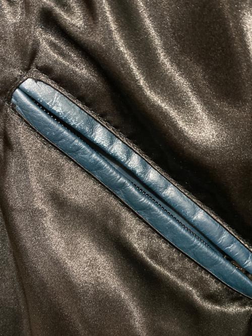 RHENIUM（レニウム）RHENIUM (レニウム) RHENIUM レザージャケット ブルー サイズ:40の古着・服飾アイテム